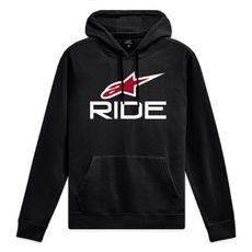 MIKINA RIDE HOODIE 4, ALPINESTARS (ČERNÁ/BÍLÁ/ČERVENÁ)