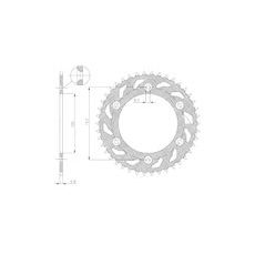 OCEĽOVÁ ROZETA PRE SEKUNDÁRNE REŤAZY TYPU 520, BRAKING (45 ZUBOV)