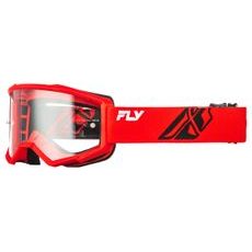 OKULIARE FOCUS, FLY RACING - USA DETSKÉ (ČERVENÉ/ČERNÉ - ČÍRÉ PLEXI)