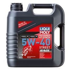 LIQUI MOLY MOTORBIKE 4T SYNTH 5W40 STREET RACE, PLNE SYNTETICKÝ MOTOROVÝ OLEJ 4 L