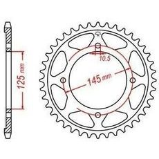 OCEĽOVÁ ROZETA PRE SEKUNDÁRNE REŤAZY TYPU 428, JT - ANGLICKO (59 ZUBOV)