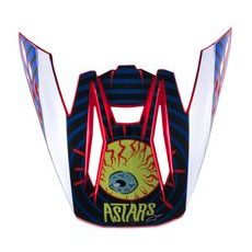 ŠILT PRE PRILBY S-M5 SOLAR FLARE, ALPINESTARS (ČERNÁ/MODRÁ/ČERVENÁ FLUO/ŽLUTÁ FLUO, VERZIA ECE 22.05)