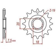 REŤAZOVÉ KOLIESKO PRE SEKUNDÁRNE REŤAZY TYPU 520, JT - ANGLICKO (12 ZUBOV)