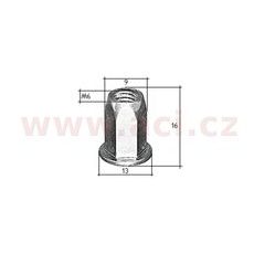 NÝTOVACÍ MATICE M6 SADA 10 KS (DÉLKA 16 MM)