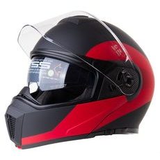 VÝKLOPNÁ PRILBA ČIERNA/ČERVENÁ