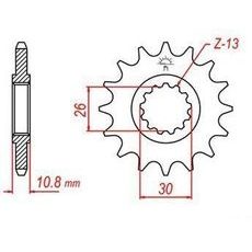 REŤAZOVÉ KOLIESKO PRE SEKUNDÁRNE REŤAZY TYPU 532, JT - ANGLICKO (17 ZUBOV)