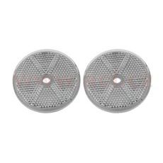 UNIVERZÁLNÍ ODRAZKA KULATÁ S OTVOREM PRO UCHYCENÍ, BÍLÁ (PRŮMĚR 60 MM) 2 KS