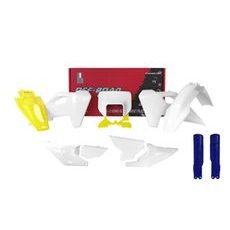 SADA PLASTOV HUSQVARNA, RTECH (BÍLO-ŽLUTO-MODRÁ, 8 DIELOV)