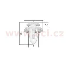 PLASTOVÁ PŘÍCHYTKA BÍLÁ (SADA 5 KS)