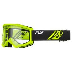 OKULIARE FOCUS, FLY RACING - USA (ČERNÉ/HI-VIS - ČÍRE PLEXI)