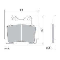 BRZDOVÉ DOŠTIČKY, NISSIN (SEMI-METALICKÁ ZMES) 2 KS V BALENIE
