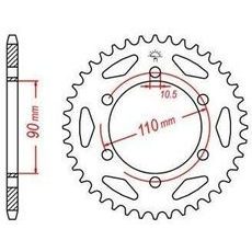 OCEĽOVÁ ROZETA PRE SEKUNDÁRNE REŤAZY TYPU 530, JT - ANGLICKO (32 ZUBOV)
