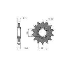 REŤAZOVÉ KOLIESKO PRE SEKUNDÁRNE REŤAZE TYPU 530, SUNSTAR (15 ZUBOV)