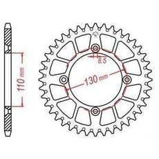 DURALOVÁ ROZETA PRE SEKUNDÁRNE REŤAZY TYPU 428, JT - ANGLICKO (56 ZUBOV)