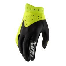 RUKAVICE ITRACK, 100% - USA (ČERNÁ/FLUO ŽLTÁ)