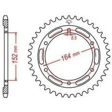 OCEĽOVÁ ROZETA PRE SEKUNDÁRNE REŤAZY TYPU 428, JT - ANGLICKO (55 ZUBOV)