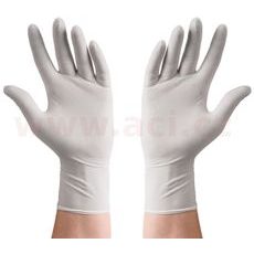 RUKAVICE LATEXOVÉ JEDNORÁZOVÉ, ZESÍLENÉ NEPUDROVANÉ BÍLÉ (S,M,L100 KS, XL 90KS)