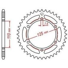 OCEĽOVÁ ROZETA PRE SEKUNDÁRNE REŤAZY TYPU 520, JT - ANGLICKO (39 ZUBOV)