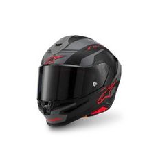 PRILBA S-R7 A-CORE, ALPINESTARS (ČERNÁ/ŠEDÁ/ČERVENÁ MATNÁ) 2026