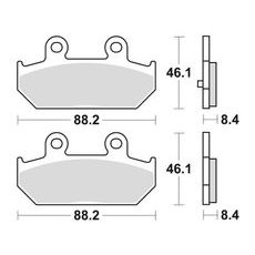 BRZDOVÉ DOŠTIČKY, BRAKING (SINTEROVÁ ZMES P30) 2 KS V BALENIE
