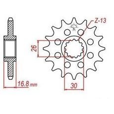 REŤAZOVÉ KOLIESKO PRE SEKUNDÁRNE REŤAZY TYPU 520, JT - ANGLICKO (16 ZUBOV)