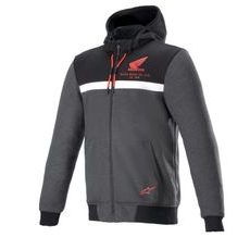 BUNDA CHROME STREET HOODIE HONDA KOLEKCE, ALPINESTARS (ČERNÁ/ŠEDÁ/ČERVENÁ)
