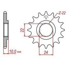 REŤAZOVÉ KOLIESKO PRE SEKUNDÁRNE REŤAZY TYPU 520, JT - ANGLICKO (16 ZUBOV)