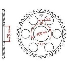 OCEĽOVÁ ROZETA PRE SEKUNDÁRNE REŤAZY TYPU 532, JT - ANGLICKO (44 ZUBOV)