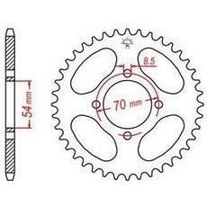 OCEĽOVÁ ROZETA PRE SEKUNDÁRNE REŤAZY TYPU 428, JT - ANGLICKO (40 ZUBOV)