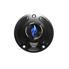TANK FILLER CAP ACCOSSATO FC113 FOR KAWASAKI MOTORBIKES WITH QUICK RELEASE MACHINED FROM BILLET ALUMINIUM MODRÁ