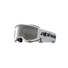 OKULIARE VISION 3 WORDMARK, ALPINESTARS (BÍLÁ/ČERNÁ, ZRKADLOVÉ STRIEBORNÉ PLEXI) 2027