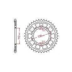 DURALOVÁ ROZETA PRE SEKUNDÁRNE REŤAZY TYPU 520, JT - ANGLICKO (44 ZUBOV)
