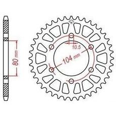DURALOVÁ ROZETA PRE SEKUNDÁRNE REŤAZY TYPU 520, JT - ANGLICKO (47 ZUBOV)