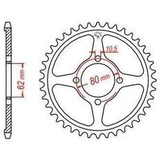 OCEĽOVÁ ROZETA PRE SEKUNDÁRNE REŤAZY TYPU 428, JT - ANGLICKO (49 ZUBOV)