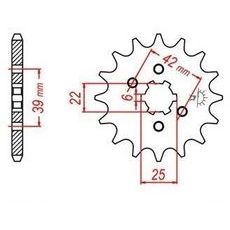 REŤAZOVÉ KOLIESKO PRE SEKUNDÁRNE REŤAZY TYPU 520, JT - ANGLICKO (13 ZUBOV)