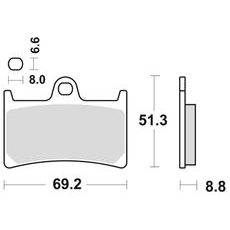 BRZDOVÉ DOŠTIČKY, BRAKING (SEMI METALICKÁ ZMES CM66) 2 KS V BALENIE