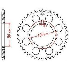 OCEĽOVÁ ROZETA PRE SEKUNDÁRNE REŤAZY TYPU 520, JT - ANGLICKO (37 ZUBOV)