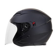 PRILBA SKÚTER OTVORENÁ MATNÁ ČIERNA