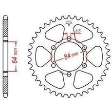 OCEĽOVÁ ROZETA PRE SEKUNDÁRNE REŤAZY TYPU 428, JT - ANGLICKO (46 ZUBOV)