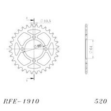 REŤAZOVÁ ROZETA SUPERSPROX RFE-1910:32-BLK ČIERNA 32T, 520