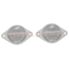 UNIVERZÁLNÍ ODRAZKA KULATÁ S DVĚMA OTVORY PRO UCHYCENÍ, BÍLÁ (PRŮMĚR 78 MM) 2 KS