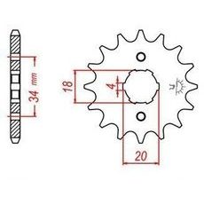 REŤAZOVÉ KOLIESKO PRE SEKUNDÁRNE REŤAZY TYPU 428, JT - ANGLICKO (15 ZUBOV)