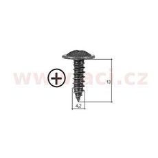 SAMOŘEZNÝ KŘÍŽOVÝ VRUT ČERNÝ POZINK FE (SADA 20 KS) (4,2 MM, 13 MM)