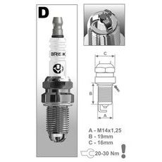 ZAPAĽOVACIE SVIEČKA DR14TC RAD EXTRA, BRISK - ČESKÁ REPUBLIKA