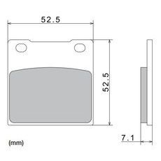 BRZDOVÉ DOŠTIČKY, NISSIN (SEMI-METALICKÁ ZMES) 2 KS V BALENIE