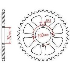 OCEĽOVÁ ROZETA PRE SEKUNDÁRNE REŤAZY TYPU 520, JT - ANGLICKO (50 ZUBOV)