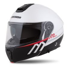 PRILBA MODULO 2.1 COMPASS, CASSIDA (BIELA PERLEŤ/ČERNÁ/ČERVENÁ/STŘÍBRNÁ, PLEXI S PRÍPRAVOU PRE PINLOCK) 2026