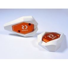 CRASH SLIDERS RDMOTO KTM13N WHITE POLYAMIDE WITH ORANGE CAPS