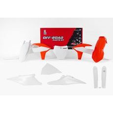 SADA PLASTOV KTM, RTECH (ORANŽOVO-BIELA, 7 DIELOV)