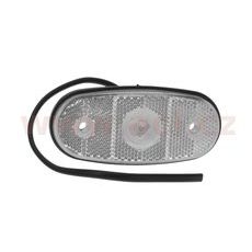POZIČNÍ SVĚTLO OVÁLNÉ BÍLÉ LED 12/24V TRUCK L=P